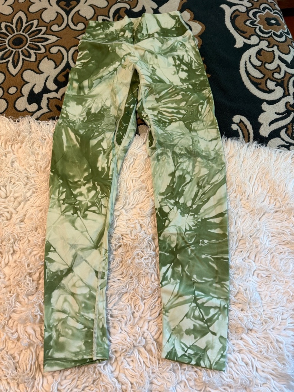Balance Athletica Green Tie-Dye Leggings